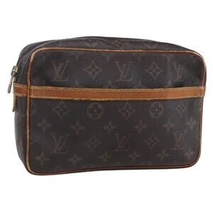LOUIS VUITTON Monogram Compiegne 23 Clutch Bag M51847 LV Auth th6451